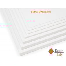 3 Fogli Lastra PVC 500x1000x5mm Bianco